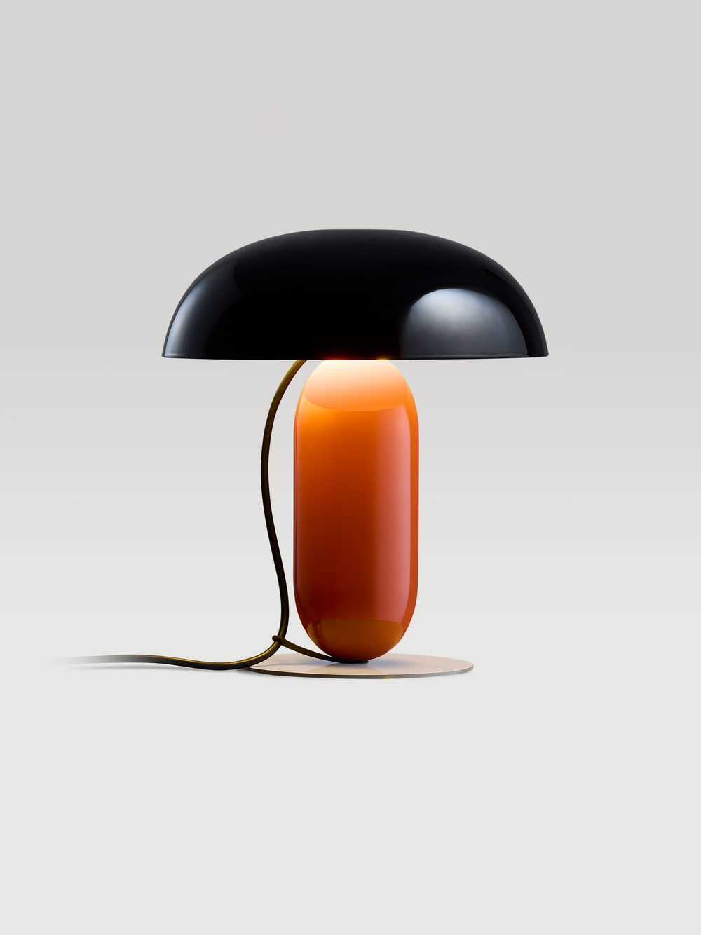 Marset :: Lampa stołowa Gambosa rozm. S wys. 30 cm czarno-pomarańczowa