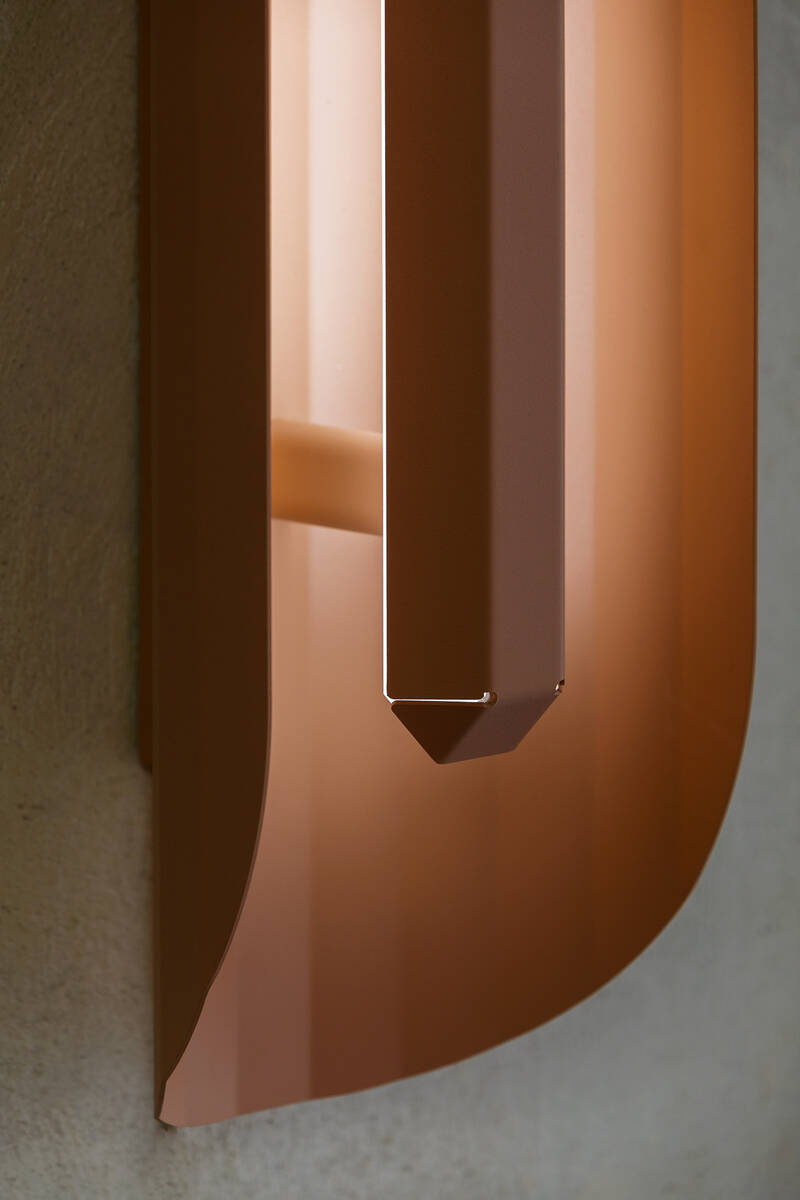 Kaspa :: Apolin Wandleuchte / Wandleuchte, Höhe 65 cm, rosa