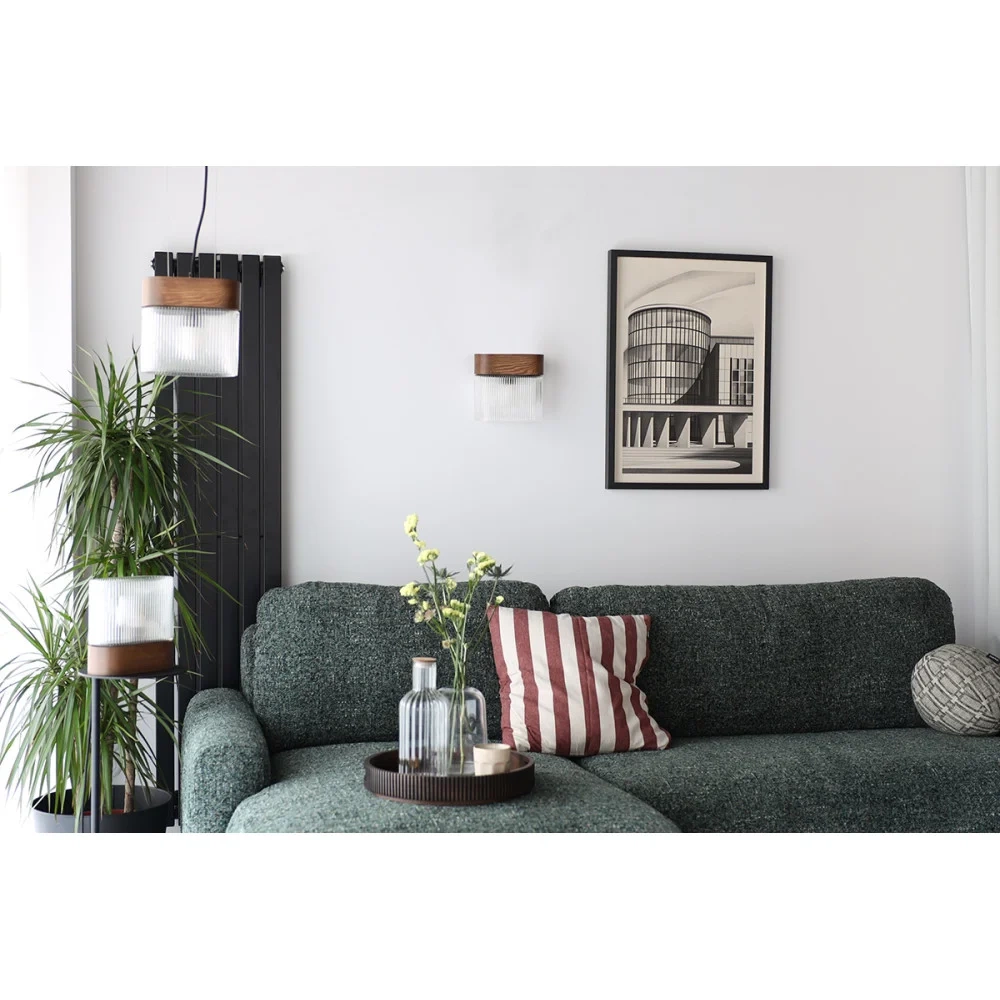 Ummo :: Flumina W A wall lamp, height 19 cm, walnut