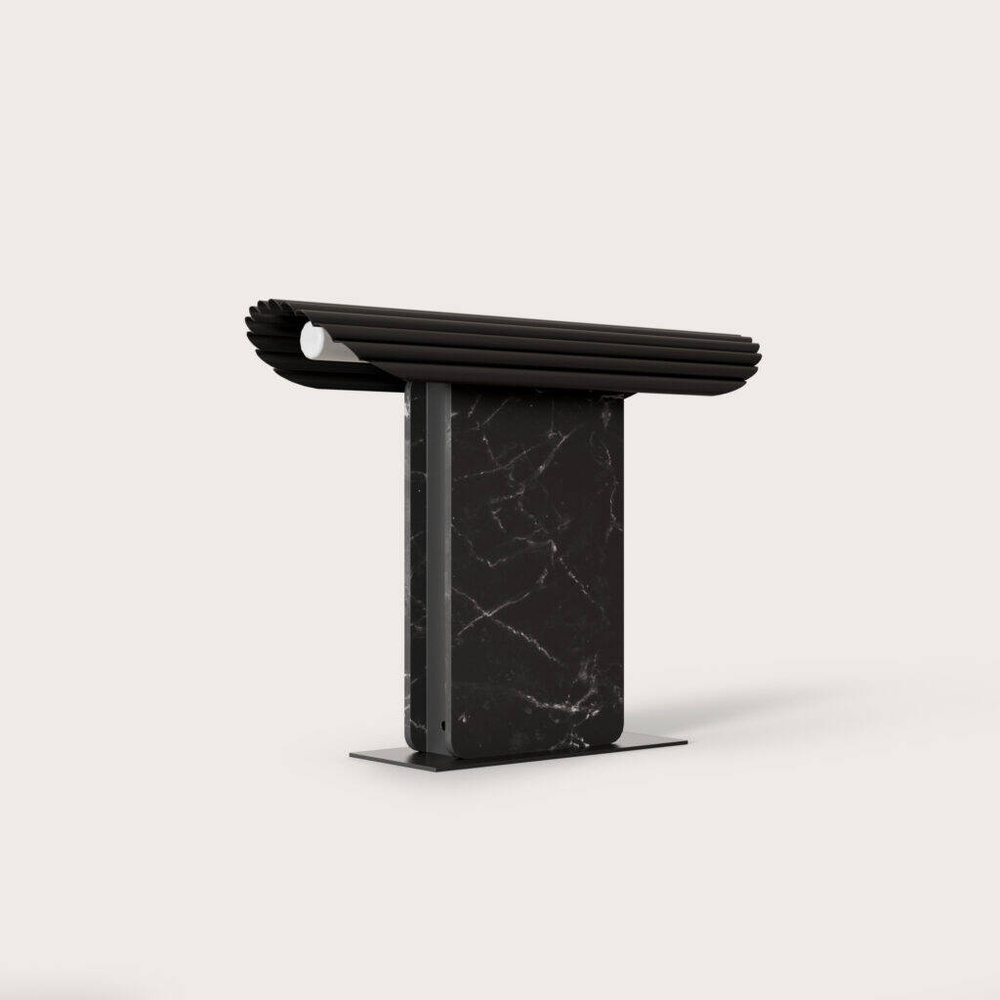 Aromas :: Hold Tischleuchte, Höhe 47 cm, Marmor schwarz