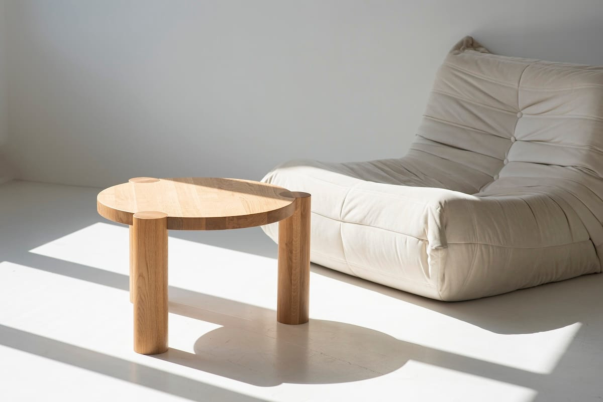 Szyszka Design :: Stolik dębowy Trika śr. 60 cm / wys. 40 cm wybarwienie naturalne