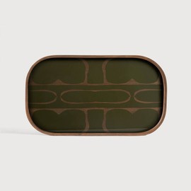 Ethnicraft :: Second Nature Tray, Dark Green, Width: 43 cm