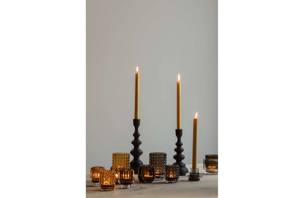 Be Pure :: Twisted candle holder brown 23 cm