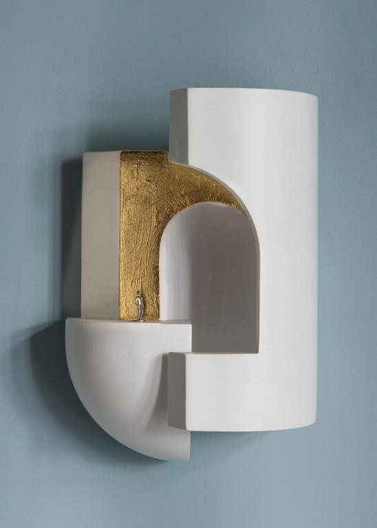 DCW:: Soul Story 2 Wandleuchte/Wandleuchte in Weiß und Gold, Höhe 29,7 cm