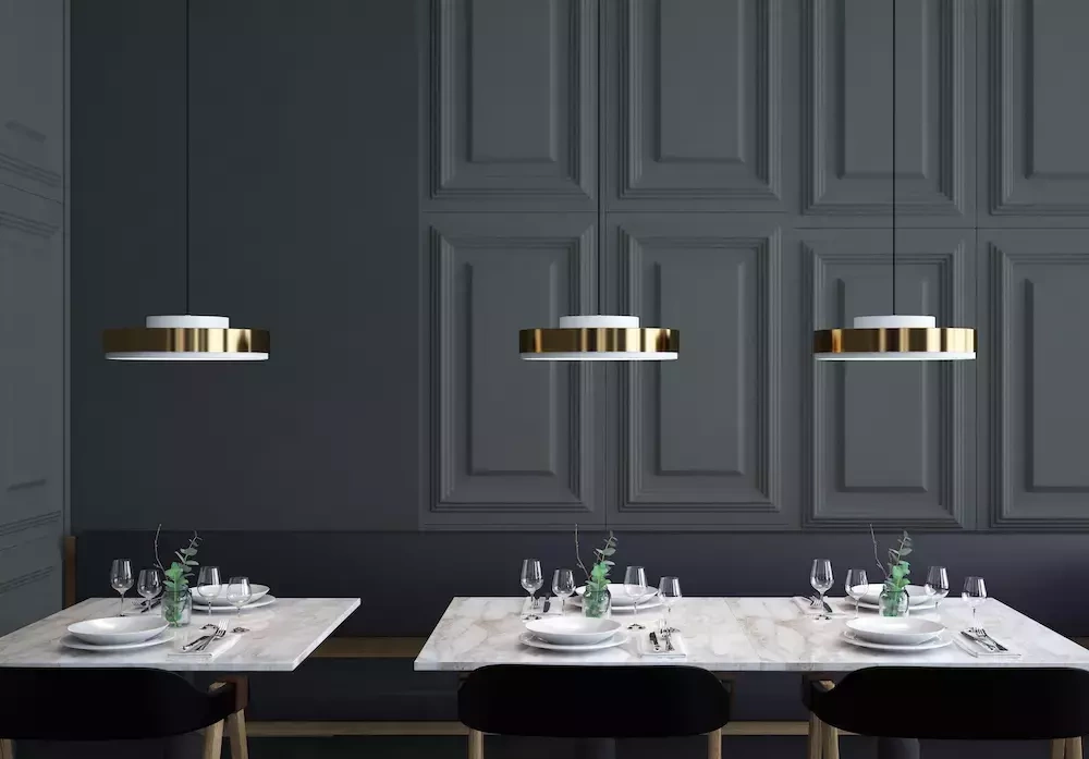 Contardi :: Hängelampe aus Metall Discus So Durchmesser 20,7 cm gold