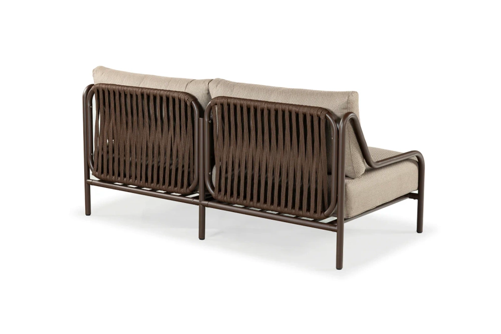 Kunesti :: Sofa ogrodowa Coffee or tea 2-os. szarobrązowa szer. 157 cm