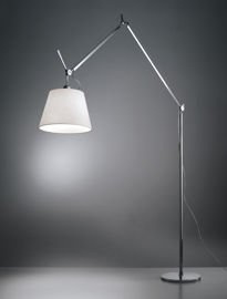 Artemide :: Stehlampe aus Aluminium Tolomeo Mega Mit einem Ein/Aus Schalter Durchmesser von 42 cm grau