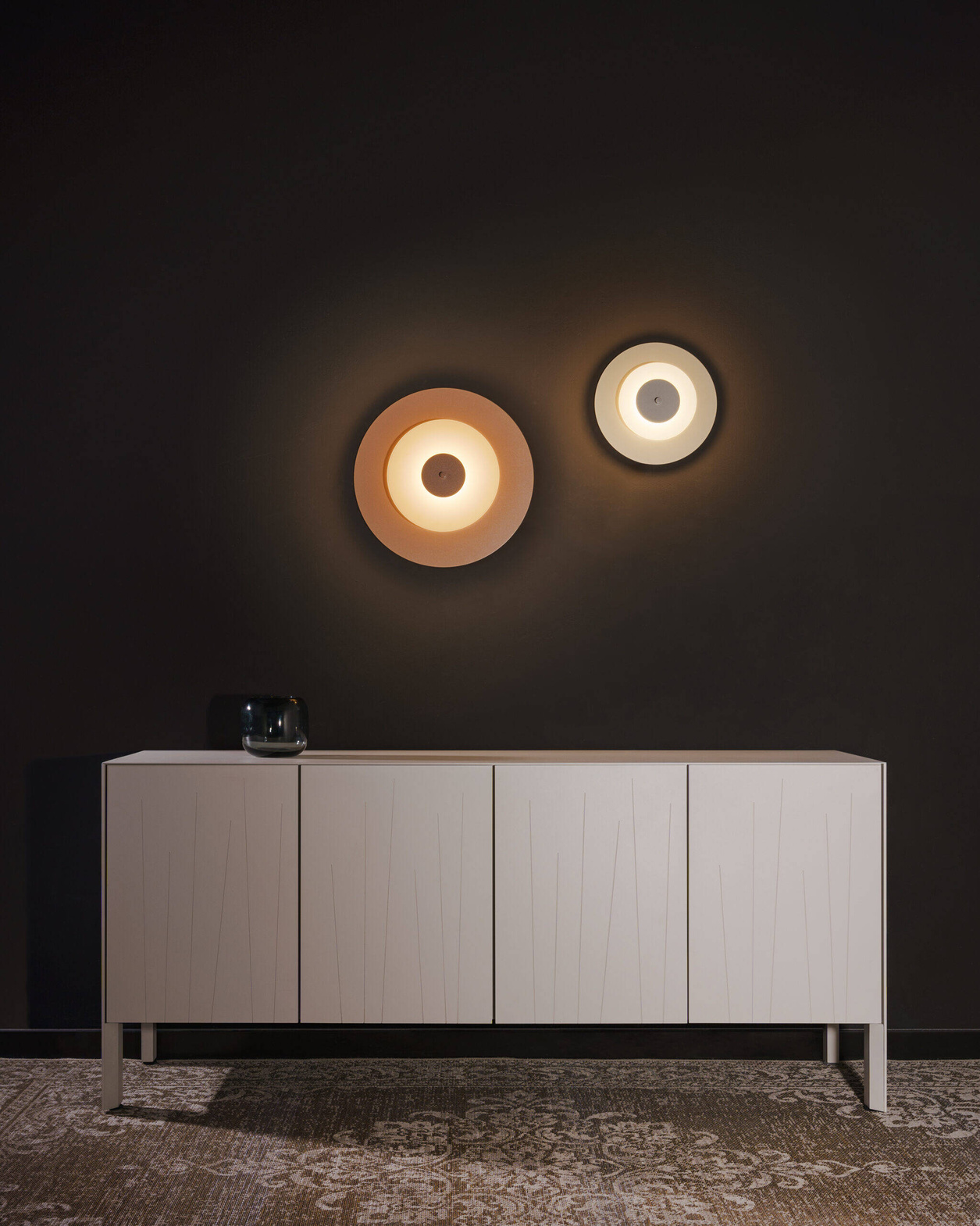 LOFTLIGHT :: Aeroplan wall lamp, diameter 47 cm, Anode Effect Champagne color