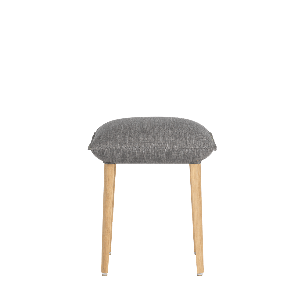 Mobitec :: Stołek tapicerowany Soft wys. 50 cm szary nogi drewniane