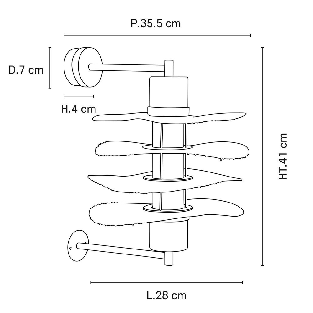 Market Set :: Lampa ścienna / kinkiet Rivage beżowy śr. 28 cm