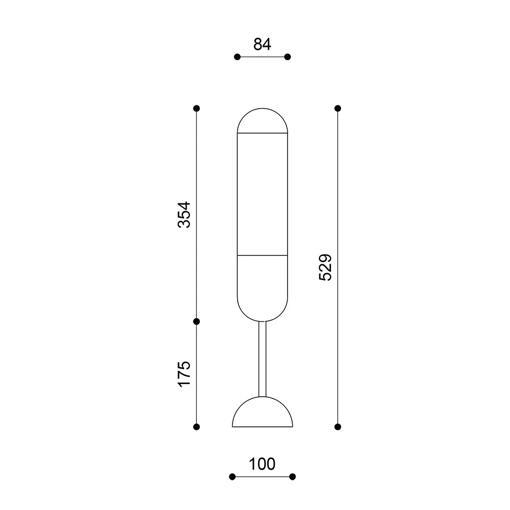 Ummo :: Funsui ST Tischleuchte, Höhe 52,9 cm, schwarz