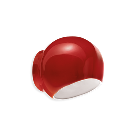 Ferroluce :: Ayrton red wall lamp/sconce, height 19 cm
