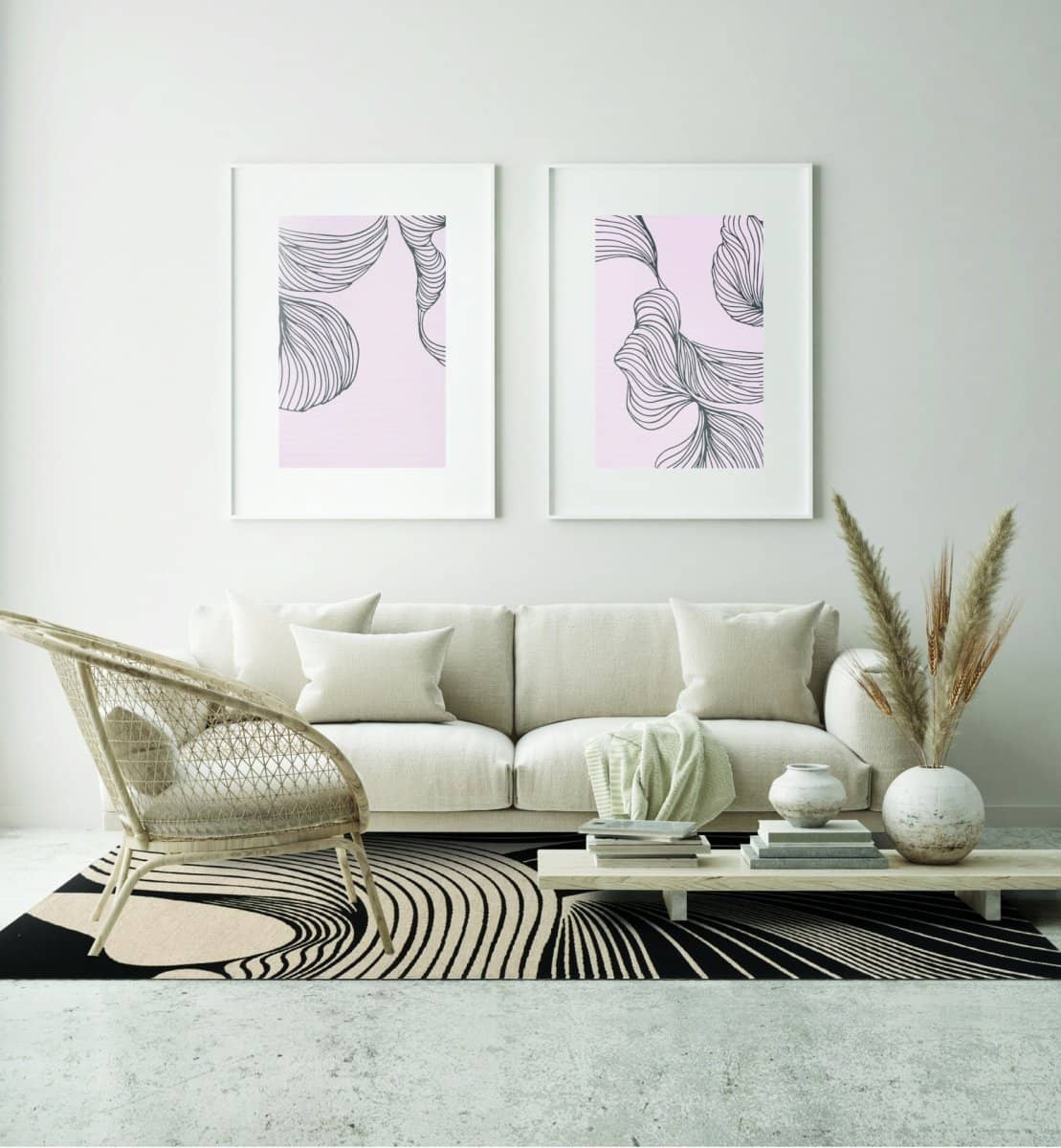 Carpet Decor :: Vento beige and black easy-clean carpet