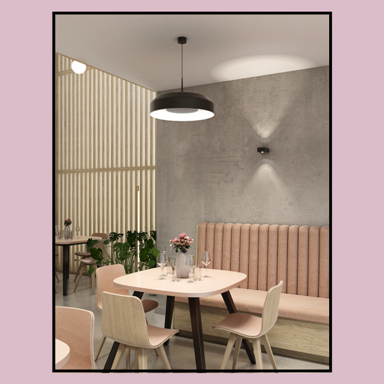 AQForm :: MAXI RING dot LED M930 Phase-Control pendant lamp black+white