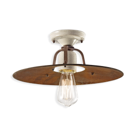 Ferroluce :: Grunge braune Deckenleuchte, Durchmesser 40 cm