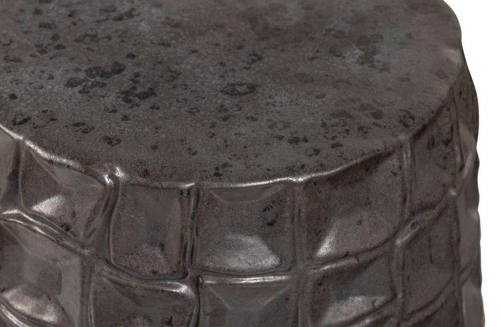 Woood :: Bombay stool/table, ceramic, brown, diameter 34 cm