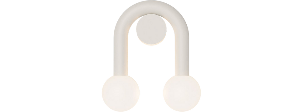 Robin :: Rigoberta Direct Super Curved weiße Wandleuchte, Breite 26 cm