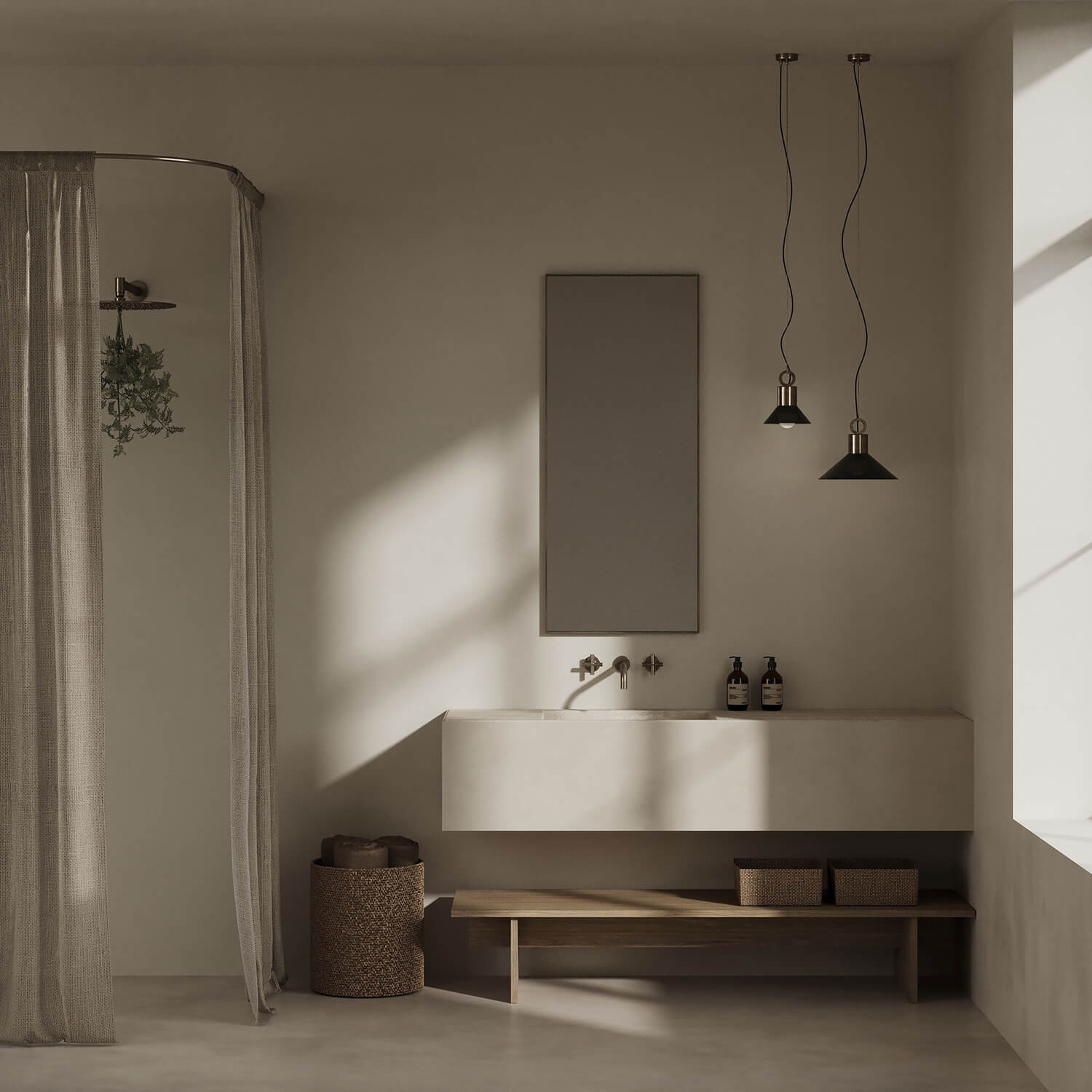 Embassy Interiors :: Oslo Pendelleuchte mit Ring, Schwarz und Messing, Durchmesser 25 cm