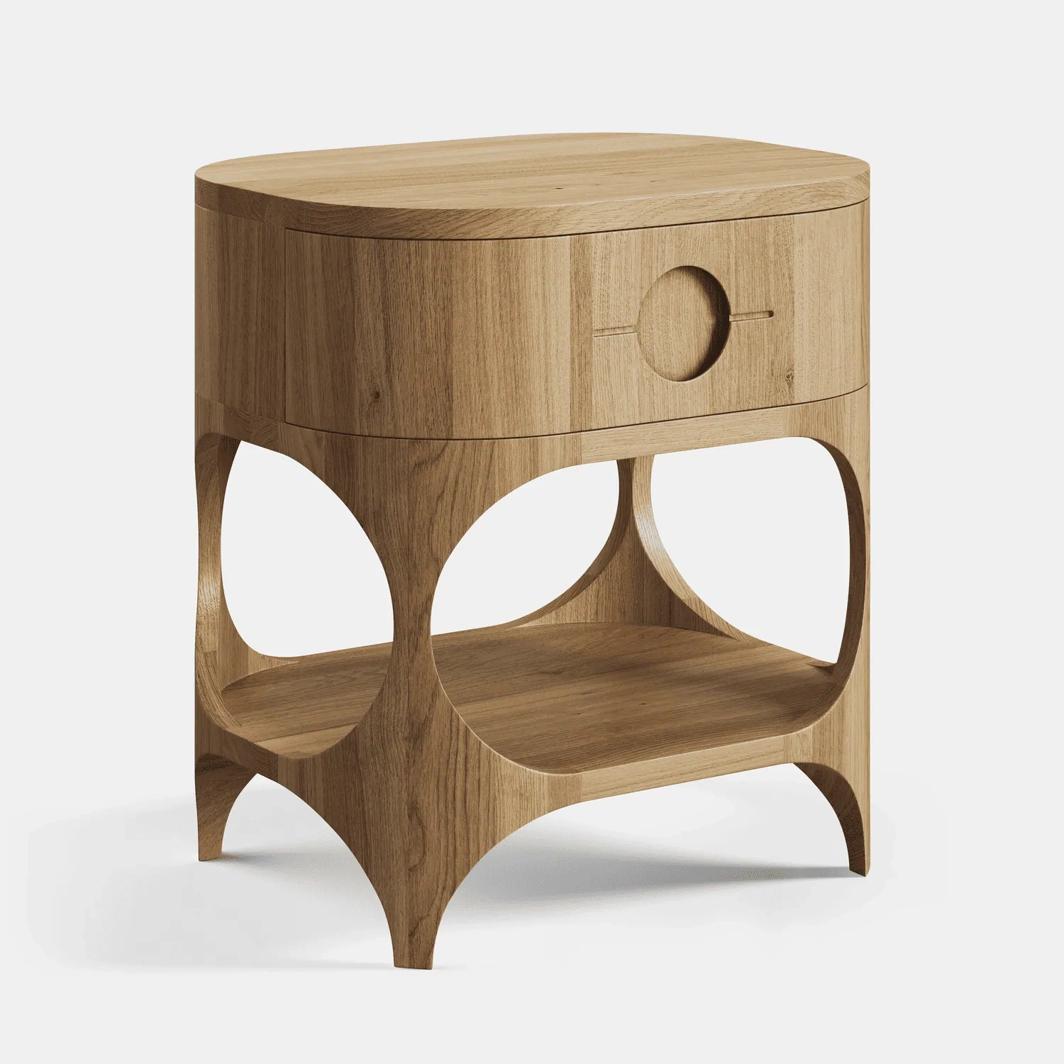 Table4U ::  Stolik nocny dębowy Luna szer. 50 cm