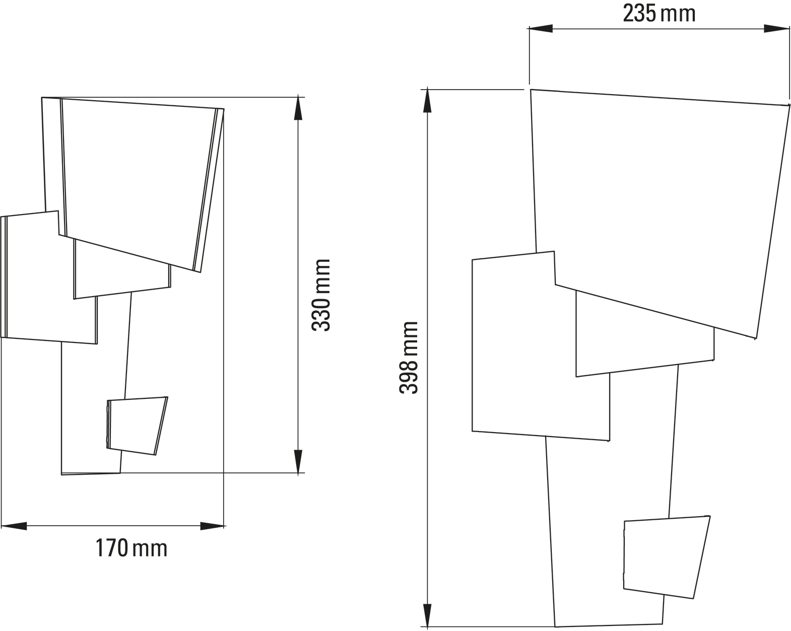 DCW:: Lampa ścienna / kinkiet MAP 1 wys. 33 cm złota