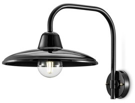 Ferroluce :: Wall lamp / sconce B&W black depth 54 cm