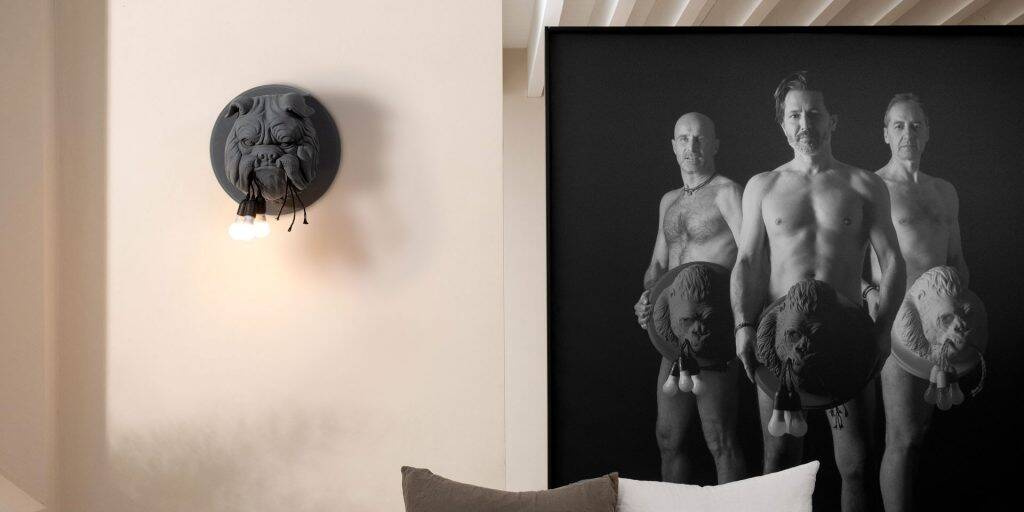 Karman :: Amsterdam Wandleuchte / Wandleuchte, Breite 41 cm, grau