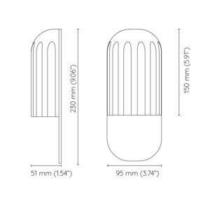 Embassy Interiors :: Urania Wandleuchte/Wandleuchte aus Alabastermessing, Höhe 23 cm