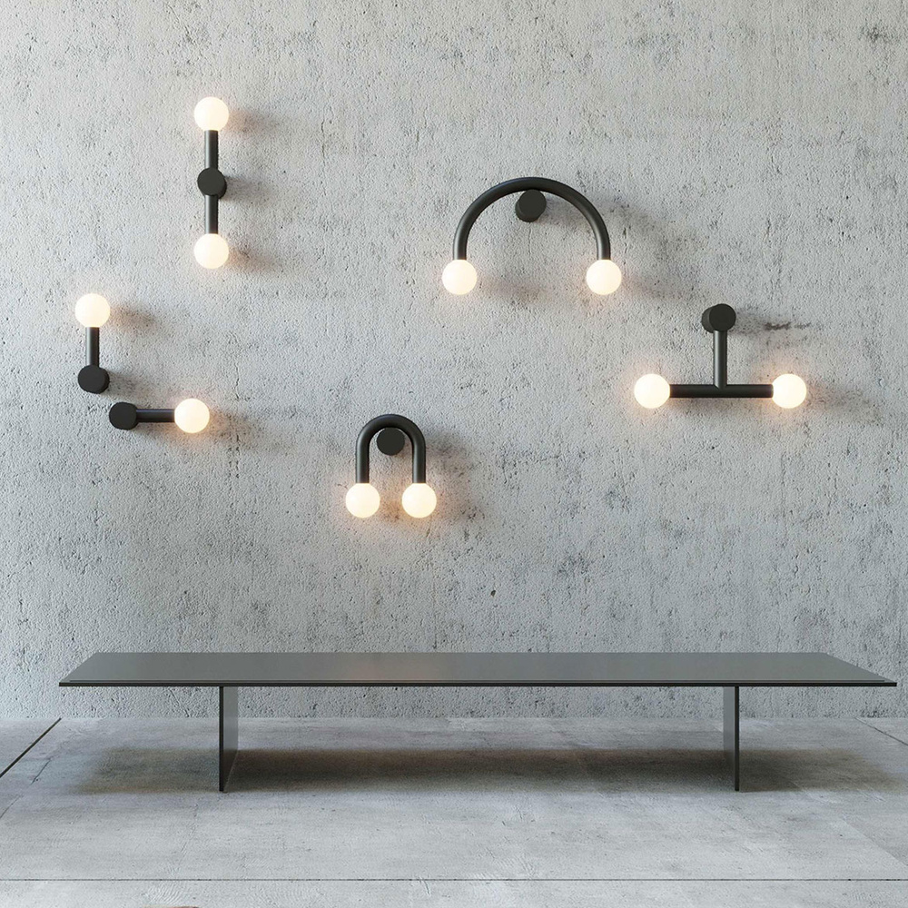 Robin :: Lampa ścienna / kinkiet Rigoberta Direct Mono wys. 28,5 cm  czarna