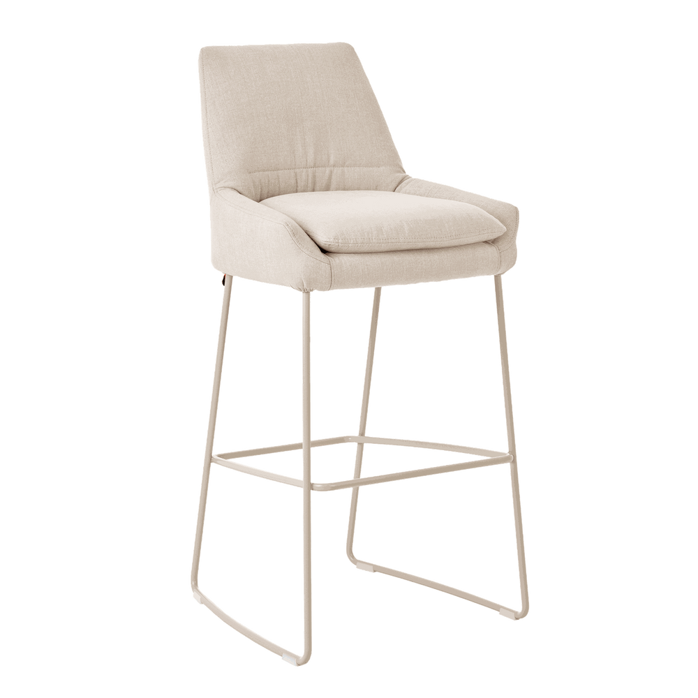 Mobitec :: Saga C13 upholstered bar stool / stool, height 114 cm, gray, metal legs