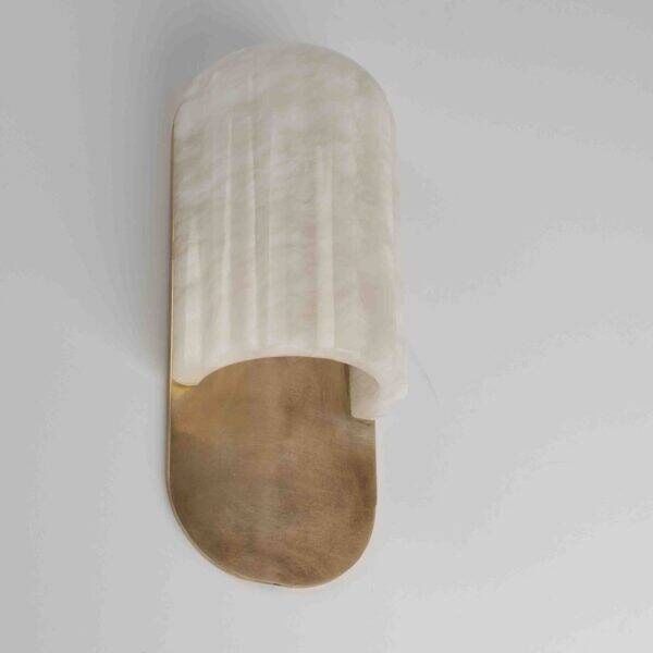 Embassy Interiors :: Urania alabaster brass wall lamp/sconce, height 23 cm