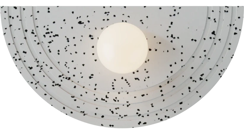 Robin :: Regina Terrazzo wall lamp/sconce, black and white, width 48 cm