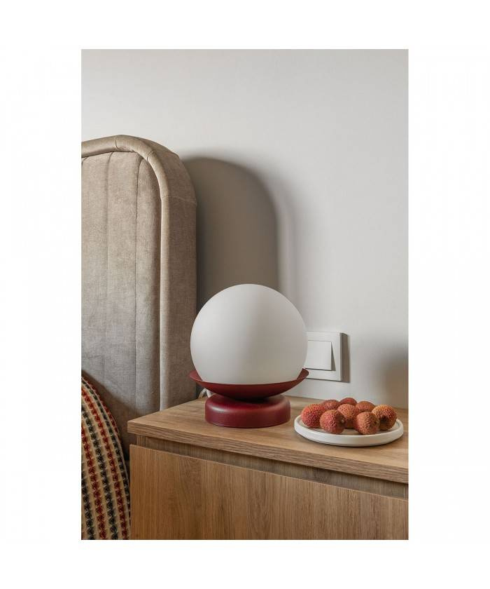 Ummo :: Lampa stołowa Kuul ST burgundowa wys. 22,4 cm