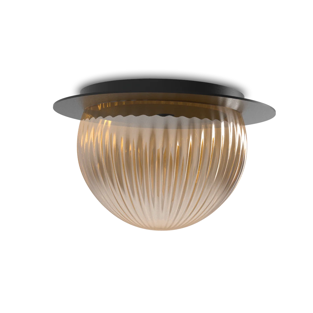 Robin :: Roi Disc Wand-/Deckenleuchte, schwarz und rauch, Durchmesser 15 cm