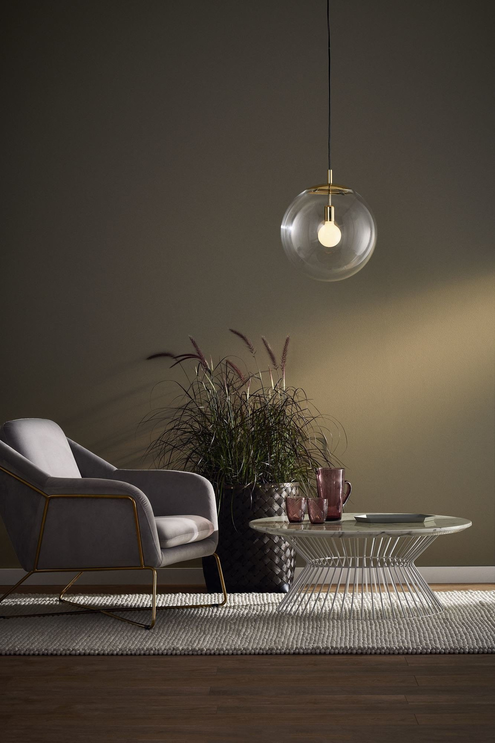 Kaspa :: Lampa wisząca Alur złota rozm. M