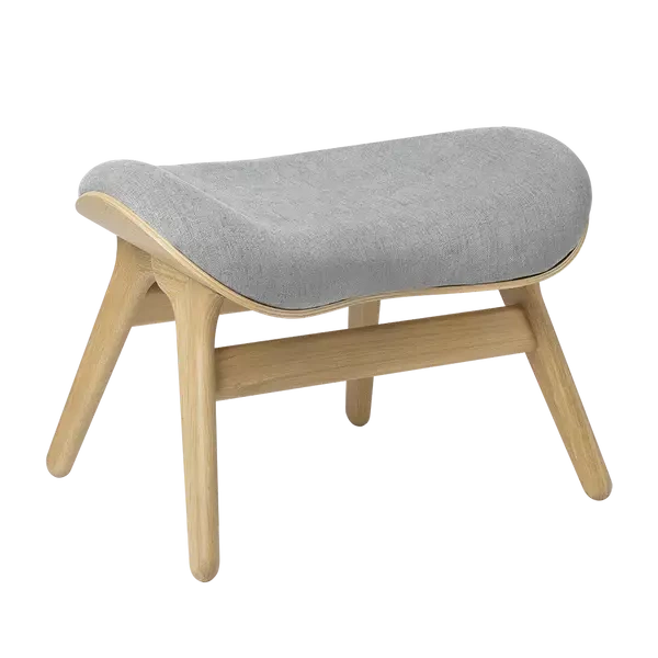 Umage :: Conversation Piece Sterling Upholstered Footstool, Gray, Width: 63 cm