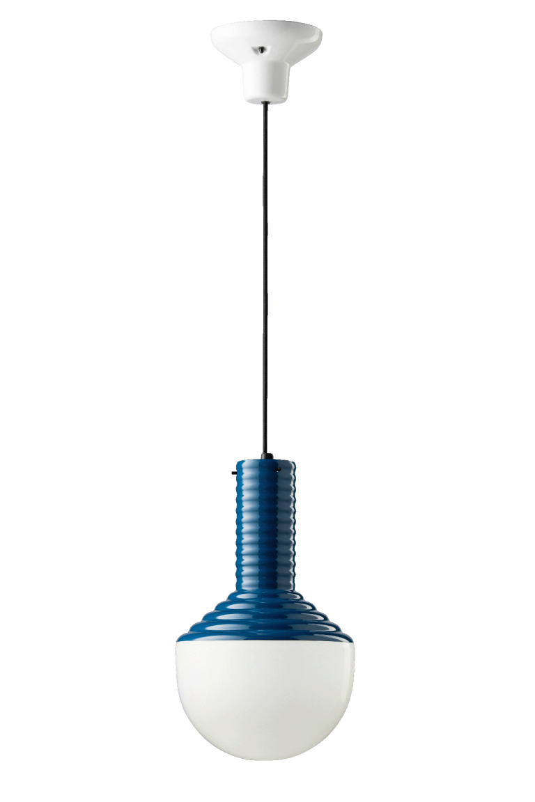 Ferroluce :: Selaron hanging lamp, diameter 24 cm, blue