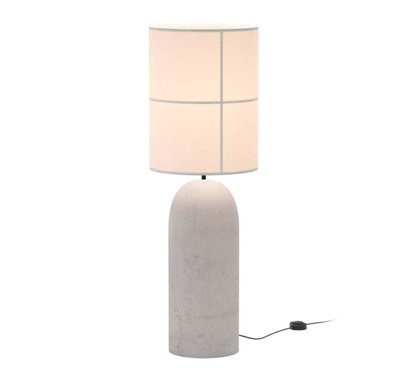 Robin :: Rania hellgraue Stehleuchte, Höhe 115 cm