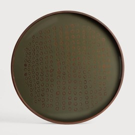 Ethnicraft :: Second Nature round tray, diameter 48 cm, size S, green