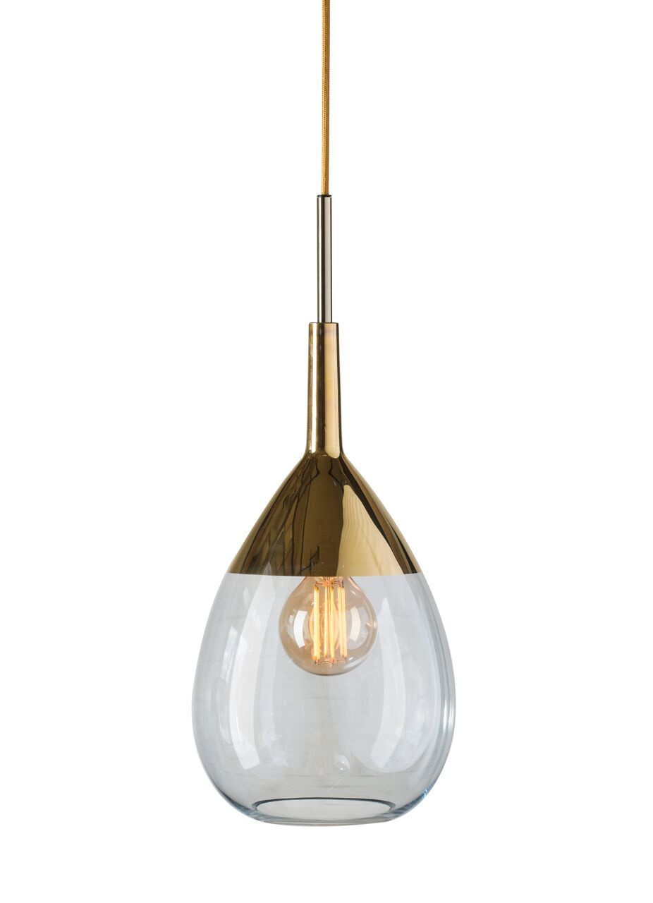EBB & FLOW :: Hanging Lamp Lute ?22cm topaz blue/gold