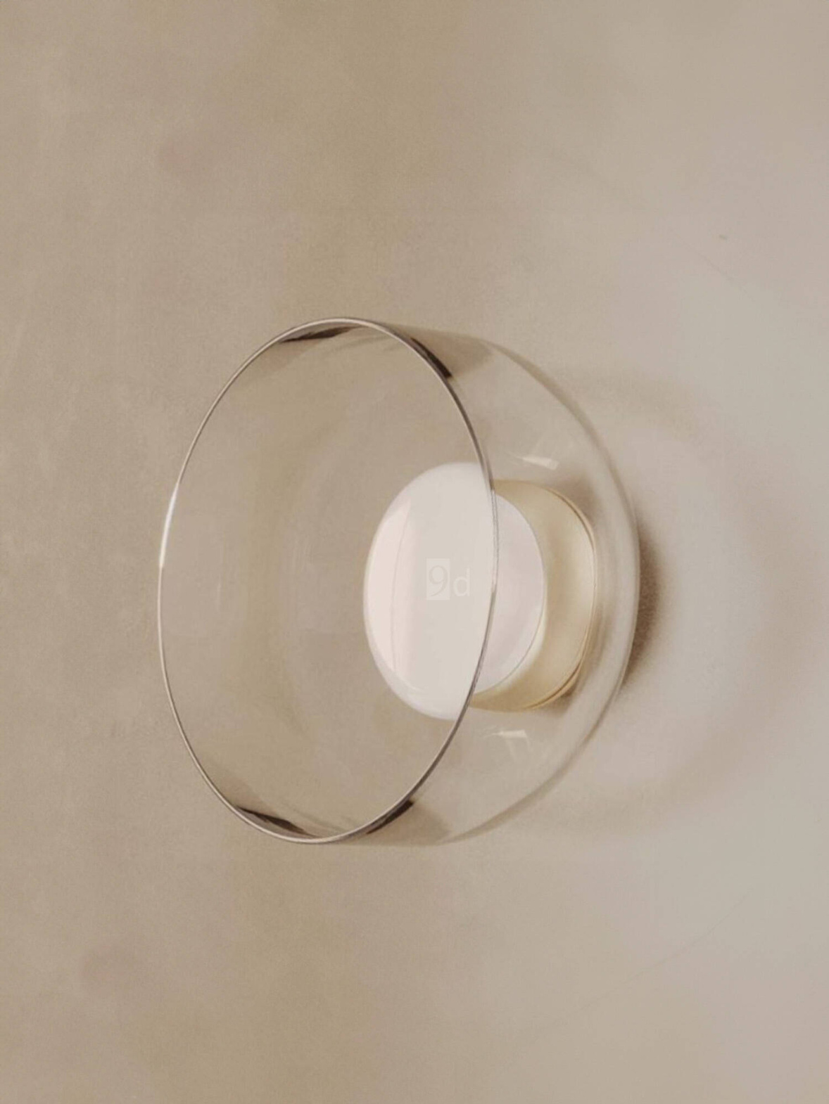 Aromas :: Lampa ścienna / kinkiet Ipon śr. 20 cm transparentny / złoty metal