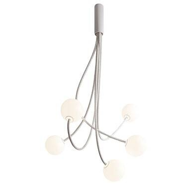 Karman :: Moony 5 Hängeleuchte, Höhe 150 cm, weiß