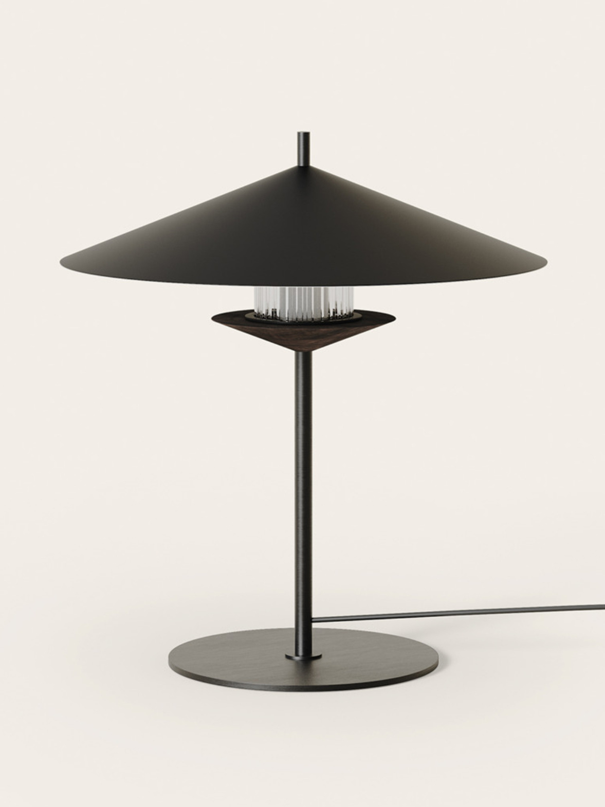 Aromas :: Lampa stołowa Gehit wys. 42,8 cm czarna 