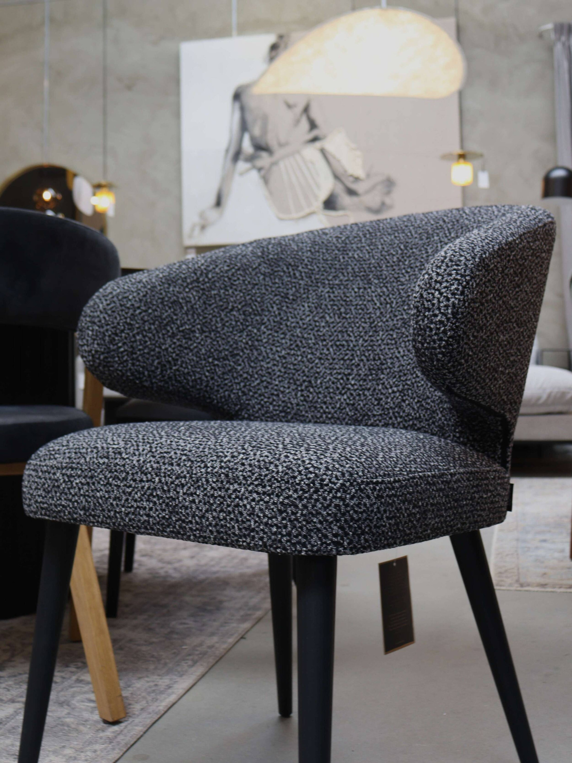 Claudie :: Aurora upholstered chair, gray, width 61.5 cm