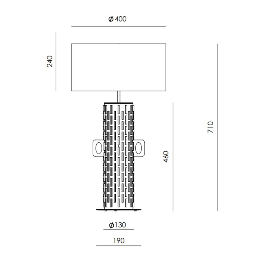 Aromas :: Lampa stołowa Yut wys. 71 cm