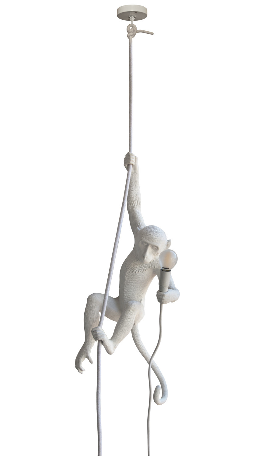 Seletti :: Deckenlampe aus Harz Monkey Ceiling Höhe 37 cm weiß