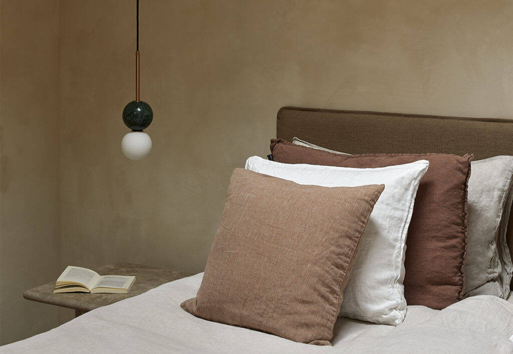 Aromas :: Dalt metal pendant lamp, diameter 10 cm, green marble / gold