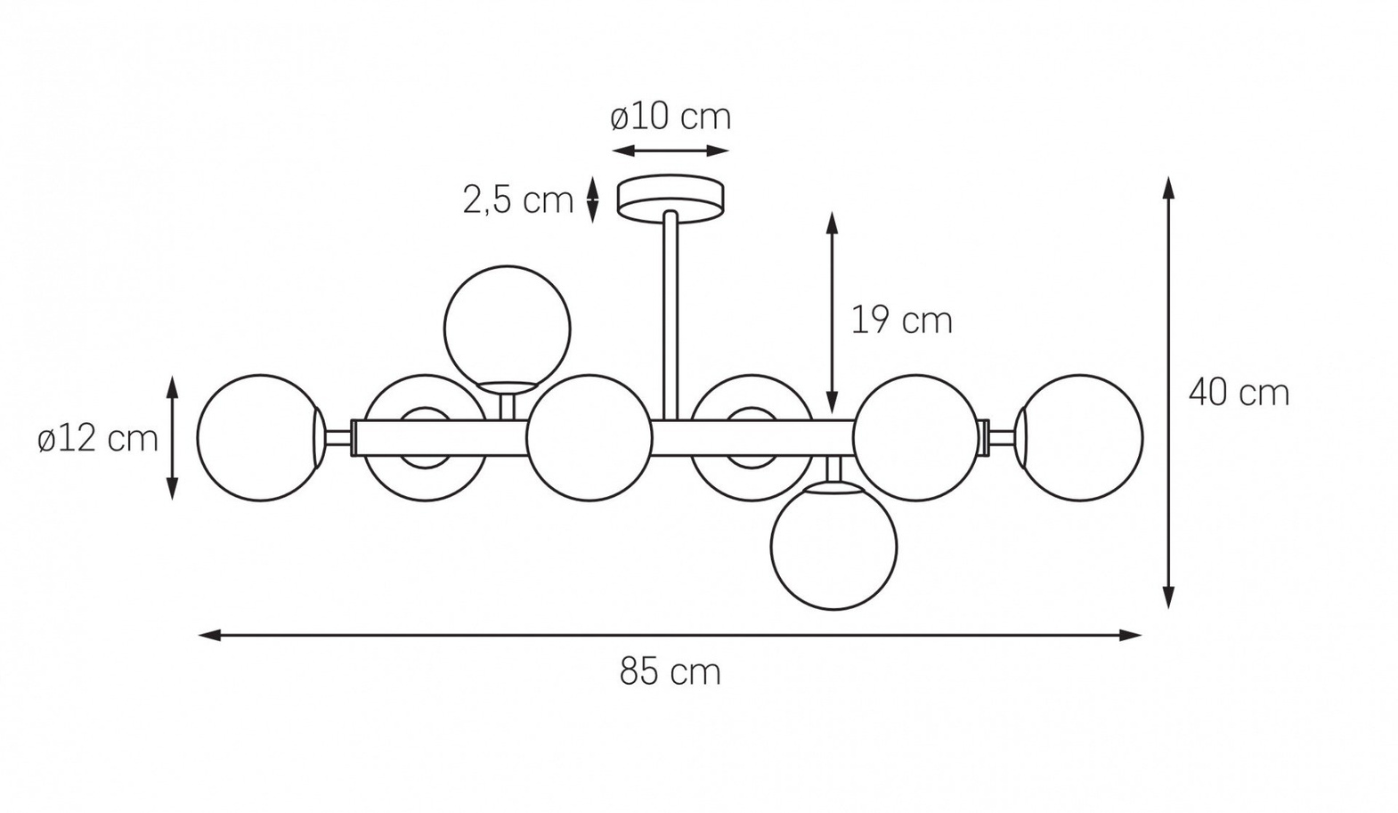 Kaspa :: Hängelampe Cumulus 3 gold