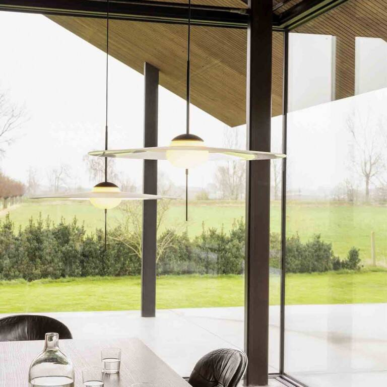 DCW:: Mono pendant lamp, diameter 40 cm, gray