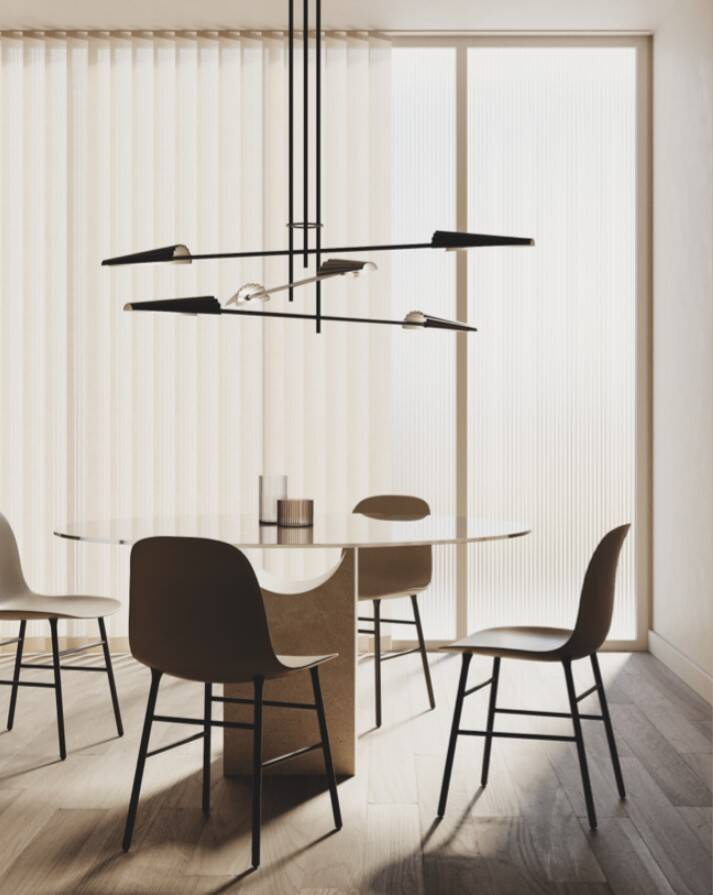 Aromas :: Bion hanging lamp 6, width 89 cm, black