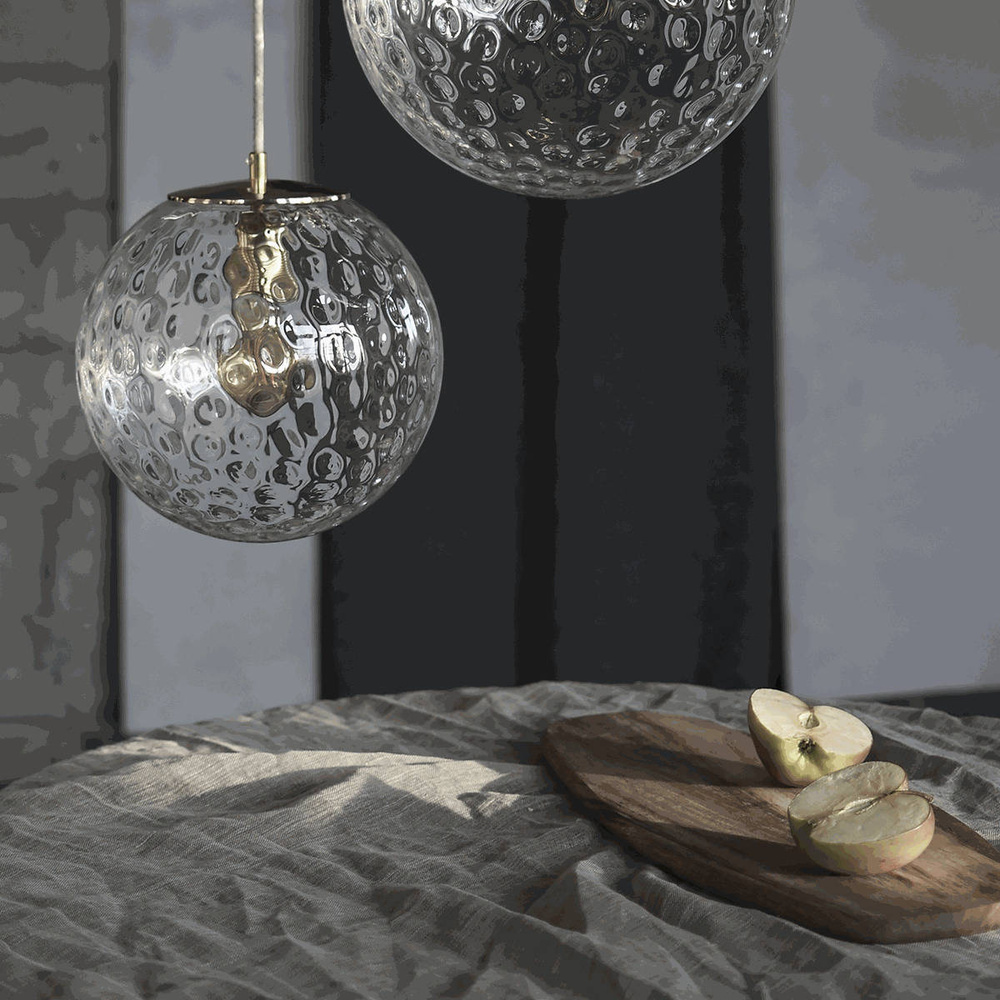 Embassy Interiors :: Hängelampe aus Glas kula reflektierend Durchmesser 25 cm transparent